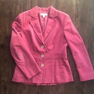 BANANA REPUBLIC Pink Cotton Blazer, Size 8